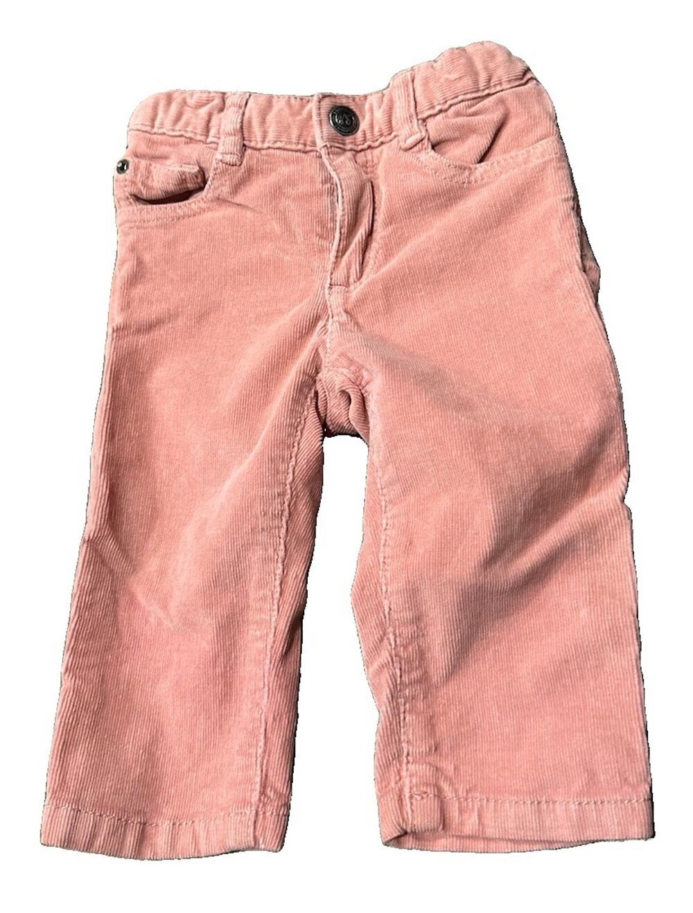 Bonpoint Paris Baby Girls Dusty Pink Corduroy Elastic Waist Trousers Pants 6M